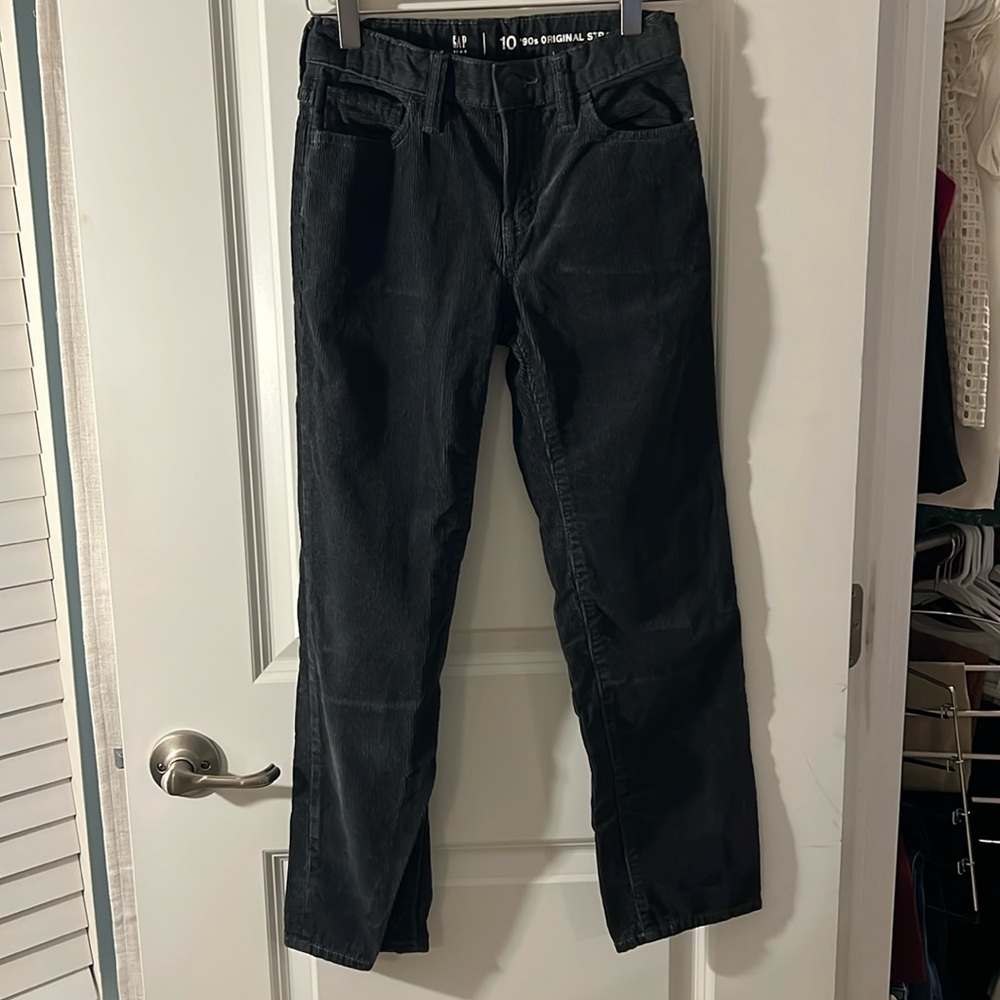 Gap Boys size 10 dark grey corduroy pants. Original straight fit.